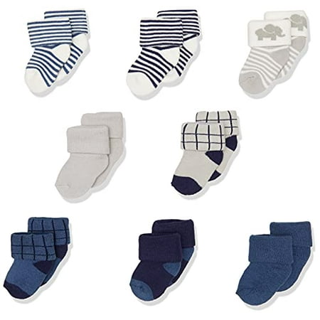Touched by Nature Baby Organic Cotton Socks Blue Elephant 0-6 Months