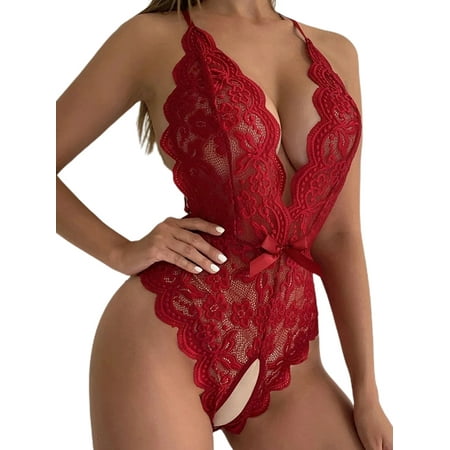 Shakub Womens Backless Nightwear Open Crotch Bodysuit Jumpsuits Underwear Sexy Lace Lingerie Erotic Sleepwear
Shakub Womens Backless Nightwear Open Crotch Bodysuit Jumpsuits Underwear Sexy Lace Lingerie Erotic Sleepwear