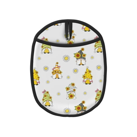 Lukts Gnome With Sunflower Print Silicone Pot Mat Mitten With Hanging Loop Heat Resistant Oven Mitts Non-Slip Bbq Baking Smoking Potholders
Lukts Gnome With Sunflower Print Silicone Pot Mat Mitten With Hanging Loop Heat Resistant Oven Mitts Non-Slip Bbq Baking Smoking Potholders
