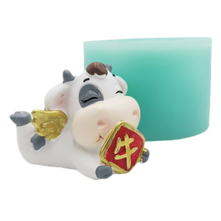 HIABIO Little Cow Shape Chocolate Mold Reusable Baking Fondant Mould Silicone Cake Mold