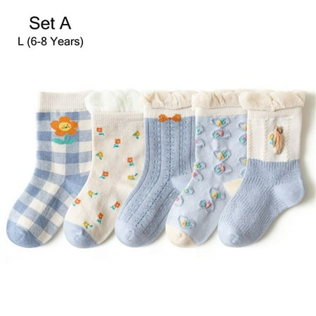 5 Pairs 0-12 Years Cartoon Soft Cotton Baby Girl Socks Toddler Kids Socks Children Socks School Socks SET A - L(6-8 YEARS)
5 Pairs 0-12 Years Cartoon Soft Cotton Baby Girl Socks Toddler Kids Socks Children Socks School Socks SET A - L(6-8 YEARS)