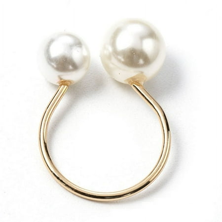 Namzi-b New Imitation Pearl Napkin Ring 6-piece Bright Pearl U-shaped Opening Adjustable Napkin Ring Wedding Simple Napkin Ring Paper Napkin Ring (Gold Small)
Namzi-b New Imitation Pearl Napkin Ring 6-piece Bright Pearl U-shaped Opening Adjustable Napkin Ring Wedding Simple Napkin Ring Paper Napkin Ring (Gold Small)