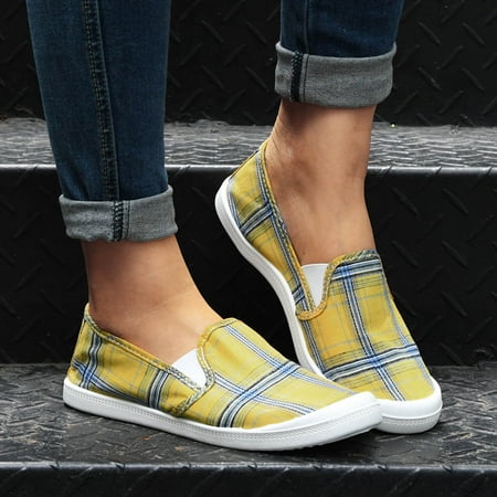 FITORON Women s Sneakers- Fashion Low-cut Canvas Shoes One-foot Version Student Casual Flat Shoes Yellow 42
FITORON Women s Sneakers- Fashion Low-cut Canvas Shoes One-foot Version Student Casual Flat Shoes Yellow 42