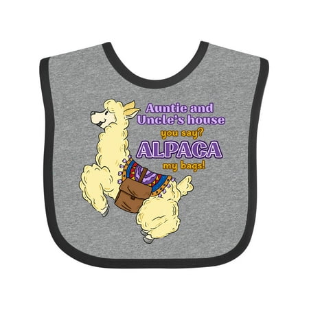 Inktastic Cute Jumping Alpaca-Auntie and Uncle s You Say ALPACA My Bags! Gift Baby Boy or Baby Girl Bib
Inktastic Cute Jumping Alpaca-Auntie and Uncle s You Say ALPACA My Bags! Gift Baby Boy or Baby Girl Bib