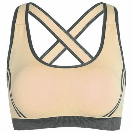 Dtydtpe bras for women Women s no steel ring cross back adjustment Yoga running bra sports bras for women Beige
Dtydtpe bras for women Women s no steel ring cross back adjustment Yoga running bra sports bras for women Beige