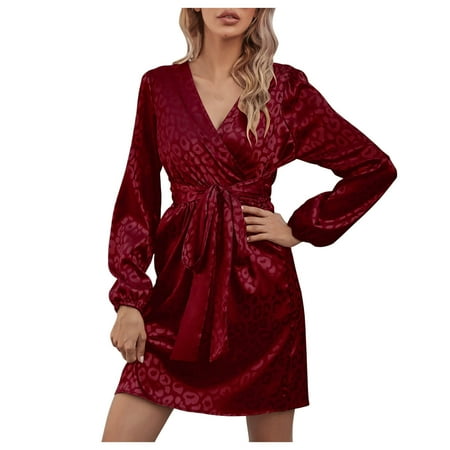 Dress for Women 2022 White Dress Women Fashion Women Casual Baggy Leopard Printed V-Neck Long Sleeve Dress Pink Dress Summer Dresses Prom Dresses for Teens Savings Clearance Red S
Dress for Women 2022 White Dress Women Fashion Women Casual Baggy Leopard Printed V-Neck Long Sleeve Dress Pink Dress Summer Dresses Prom Dresses for Teens Savings Clearance Red S