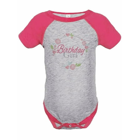 7 ate 9 Apparel Girl s Floral Birthday Pink Raglan Onepiece 
7 ate 9 Apparel Girl s Floral Birthday Pink Raglan Onepiece