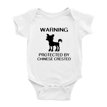 Warning: Protected by A Chinese Crested Dog Funny Baby Rompers Baby Clothes (White 18-24 Months)
Warning: Protected by A Chinese Crested Dog Funny Baby Rompers Baby Clothes (White 18-24 Months)