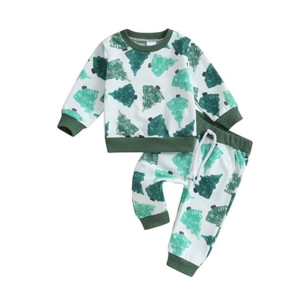 Toddler Boys Girls Christmas Outfits Christmas Tree/Snowman/Gingerbread Man Print Sweatshirts Pants 2Pcs Fall Clothes Set
Toddler Boys Girls Christmas Outfits Christmas Tree/Snowman/Gingerbread Man Print Sweatshirts Pants 2Pcs Fall Clothes Set