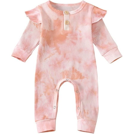 Viworld Baby Girl Romper Unisex Girl Boy Tie-dye Bodysuit Toddler Ruffled Long Sleeve Onesie Knitted Fall Outfit 12-18 Months
Viworld Baby Girl Romper Unisex Girl Boy Tie-dye Bodysuit Toddler Ruffled Long Sleeve Onesie Knitted Fall Outfit 12-18 Months
