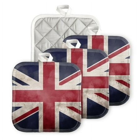 Bahomeck Pot Holder 4Pcs British Flag Background With Grunge Texture Square Heat Resistant Hot Pads For Kitchen Cooking Oven With Hanging Loop Potholder Easy To Store
Bahomeck Pot Holder 4Pcs British Flag Background With Grunge Texture Square Heat Resistant Hot Pads For Kitchen Cooking Oven With Hanging Loop Potholder Easy To Store