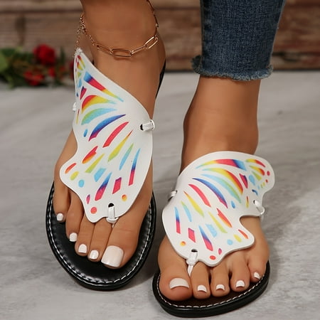 YOUSNH Ladies Summer Casual Colourful Butterfly Soft Leather Beach Outer Wear Large Size Flat Sandal Slippers Comfortable Sandals for Women White 7.5(39)
YOUSNH Ladies Summer Casual Colourful Butterfly Soft Leather Beach Outer Wear Large Size Flat Sandal Slippers Comfortable Sandals for Women White 7.5(39)
