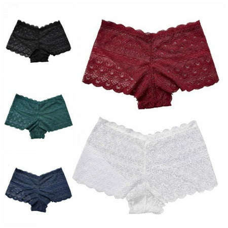 5 Pack Women Mid-waist Lace Boxer Briefs Solid Color Anti-Lighting Lace Panties Transparent Hollow Out Boyshorts
5 Pack Women Mid-waist Lace Boxer Briefs Solid Color Anti-Lighting Lace Panties Transparent Hollow Out Boyshorts