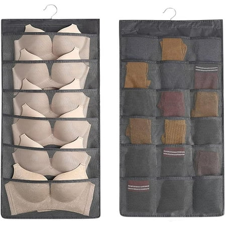 Durable Hanging Closet Organizer for Underwear Double Sided with Mesh Pockets Space Saving Storage Pocket Bra Clothes Socks Organi
Durable Hanging Closet Organizer for Underwear Double Sided with Mesh Pockets Space Saving Storage Pocket Bra Clothes Socks Organi