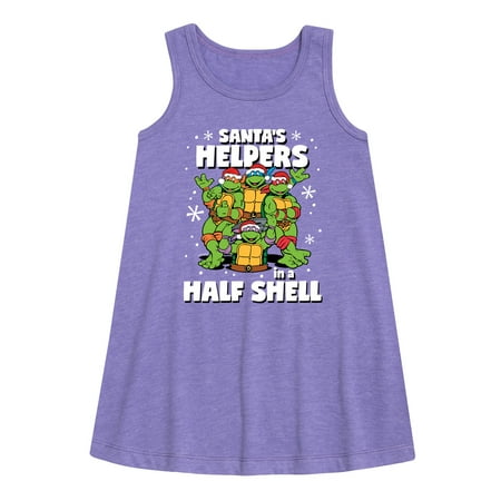 Teenage Muntant Ninja Turtle - Santas Helpers In A Half Shell - Toddler and Youth Girls A-line Dress
Teenage Muntant Ninja Turtle - Santas Helpers In A Half Shell - Toddler and Youth Girls A-line Dress