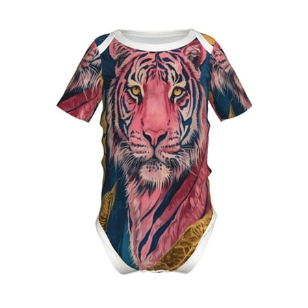 Coaee Pink Tiger Gold Leaves for Soft Baby Short-Sleeve Bodysuit Baby Climbing Clothes Baby Girls Boys Bodysuit Romper-6 Months
Coaee Pink Tiger Gold Leaves for Soft Baby Short-Sleeve Bodysuit Baby Climbing Clothes Baby Girls Boys Bodysuit Romper-6 Months