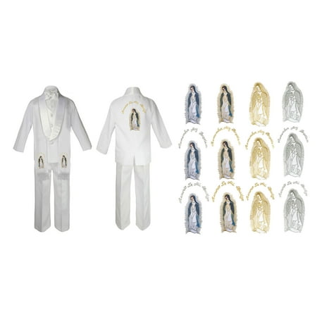 Baby Boy Kid Christening Baptism White Suit Virgin Mary Maria Stole & Back Sm-7
Baby Boy Kid Christening Baptism White Suit Virgin Mary Maria Stole & Back Sm-7