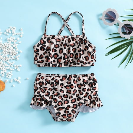 CHGBMOK Summer Toddler Swimsuit Kids Baby Girls Fashion Cute Leopard Print Ruffles Bikini Swimsuit Set
CHGBMOK Summer Toddler Swimsuit Kids Baby Girls Fashion Cute Leopard Print Ruffles Bikini Swimsuit Set