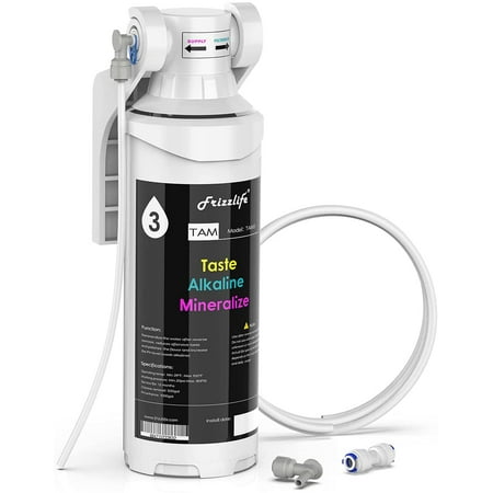TAM3 Under Sink Inline Water Filter - Alkaline PH+ Remineralization NSF/ANSI 42 Certified Adjust Taste & PH Restore Essential Minerals 1/4 Pipe Fits for Reverse Osmosis Systems
TAM3 Under Sink Inline Water Filter - Alkaline PH+ Remineralization NSF/ANSI 42 Certified Adjust Taste & PH Restore Essential Minerals 1/4 Pipe Fits for Reverse Osmosis Systems