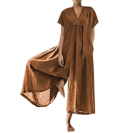 Women s Jumpsuits Rompers & Overalls Fashion Casual Loose V Neck Long Short Sleeve Jumpers for Women
Women s Jumpsuits Rompers & Overalls Fashion Casual Loose V Neck Long Short Sleeve Jumpers for Women