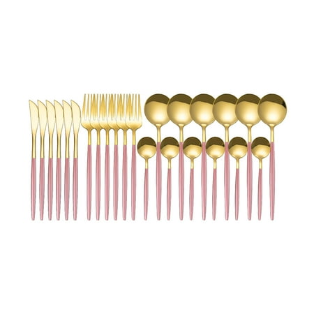 TureClos 24 Pcs Cutlery Set Rust-proof Tableware Set Accessory Lightweight Stainless Steel Tableware Set Easy-washing Flatware Kit for Hotel Home
TureClos 24 Pcs Cutlery Set Rust-proof Tableware Set Accessory Lightweight Stainless Steel Tableware Set Easy-washing Flatware Kit for Hotel Home