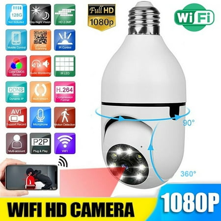 Suminiy.US Panoramic 360° Wifi Camera Light E27 Bulb 1080P Security IP Camera Night Vision
Suminiy.US Panoramic 360° Wifi Camera Light E27 Bulb 1080P Security IP Camera Night Vision