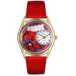 Whimsical Watches Womens C0460001 Classic Gold Red Hat Red Leather And Goldtone Watch