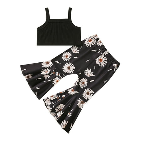 TheFound Infant Baby Girls Summer Outfits Solid Sleeveless Ruffle Crop Top + Floral Printed Bell Bottom Pants Cothes
TheFound Infant Baby Girls Summer Outfits Solid Sleeveless Ruffle Crop Top + Floral Printed Bell Bottom Pants Cothes