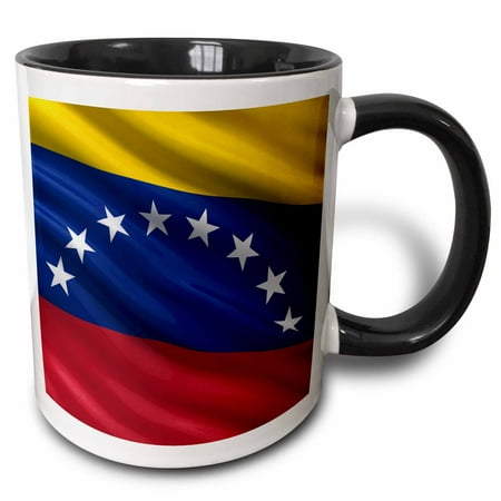 3dRose Flag of Venezuela - Two Tone Black Mug 15-ounce