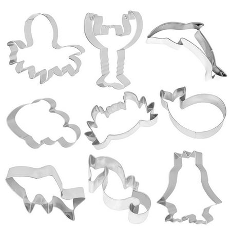 9PCS Stainless Steel Cookie Moulds Creative Marine Life Shaped Biscuit Moulds Funny Cutters for Kitchen Baking DIY
9PCS Stainless Steel Cookie Moulds Creative Marine Life Shaped Biscuit Moulds Funny Cutters for Kitchen Baking DIY