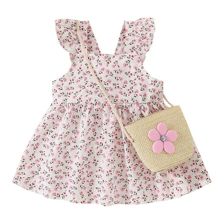 Pedort Baby Girl Dresses Little Girls Casual Dress Summer Straps Sundress Bowknot Sling One Piece Dresses Pink 6
Pedort Baby Girl Dresses Little Girls Casual Dress Summer Straps Sundress Bowknot Sling One Piece Dresses Pink 6