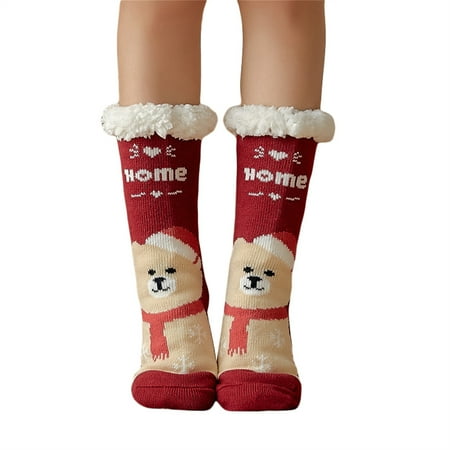 Women s Winter Warm Slipper Socks Christmas Cute Cartoon Pattern Animal Fleece Lining Home Socks with Grippers
Women s Winter Warm Slipper Socks Christmas Cute Cartoon Pattern Animal Fleece Lining Home Socks with Grippers