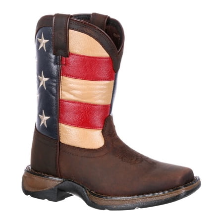 Lil Durango Big Kids Flag Western Boot Size 5(M)