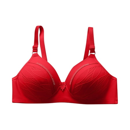 Bigersell Push Up Bra Women Solid Color Comfortable Hollow Out Bra Underwear No Underwire Regular Size Backless Bra Style 9722 Red 38C
Bigersell Push Up Bra Women Solid Color Comfortable Hollow Out Bra Underwear No Underwire Regular Size Backless Bra Style 9722 Red 38C