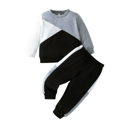 Outfits for Boys Long Sleeve Patchwork Colour T Shirt Pullover Tops Pants Toddler Boy Outfits
Outfits for Boys Long Sleeve Patchwork Colour T Shirt Pullover Tops Pants Toddler Boy Outfits
