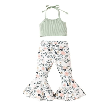 Toddler Girls Sleeveless T-Shirt Tops Vest Floral Printed Bell Bottoms Pants Outfits Kids Child Clothing Streetwear Dailywear Outwear
Toddler Girls Sleeveless T-Shirt Tops Vest Floral Printed Bell Bottoms Pants Outfits Kids Child Clothing Streetwear Dailywear Outwear