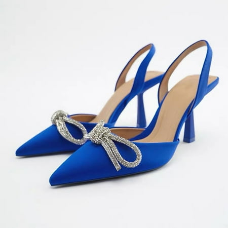 Pointed Toe Slingback Fashion Sandals Rhinestone Bowknot Decor Cone Heel Shoes Women‘s Footwear
Pointed Toe Slingback Fashion Sandals Rhinestone Bowknot Decor Cone Heel Shoes Women‘s Footwear