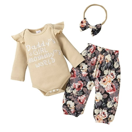 U·nikaka Newborn Baby Girls Outfit Sets (Daddy s GIRL Mammy s WORLD) Letter Printing 3PCS (0-18M)
U·nikaka Newborn Baby Girls Outfit Sets (Daddy s GIRL Mammy s WORLD) Letter Printing 3PCS (0-18M)