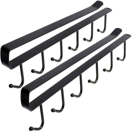 Metal Hook Rack Cups (Set of 2) Under Shelf Hanging Cups Cupboard Insert Cup Holder -Black
Metal Hook Rack Cups (Set of 2) Under Shelf Hanging Cups Cupboard Insert Cup Holder -Black
