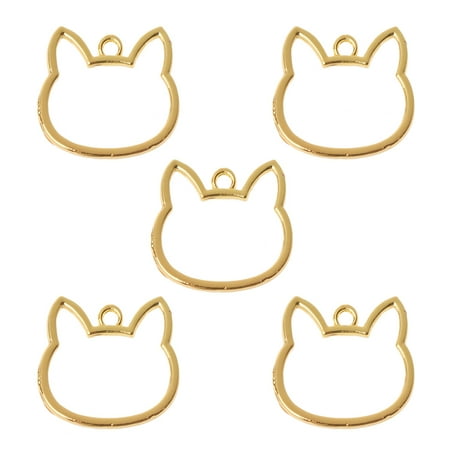 TINYSOME 5 Pcs Open Bezel Setting for Cat for Head UV Resin Blank Metal Frame Pendant wit
TINYSOME 5 Pcs Open Bezel Setting for Cat for Head UV Resin Blank Metal Frame Pendant wit