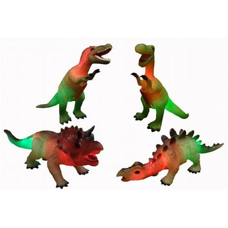 WeGlow International 29DT1A Dinosaur Action Figure With Light And Sound In Display - Set Of 12