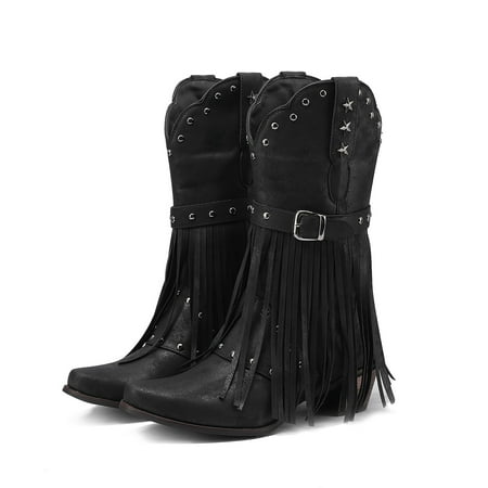 Gubotare Womens Boots Women s Cowgirl Boots Cowboy Boots Vintage Pointed Toe Heel Pointed Toe Fashion Festival Boots (Black 7)
Gubotare Womens Boots Women s Cowgirl Boots Cowboy Boots Vintage Pointed Toe Heel Pointed Toe Fashion Festival Boots (Black 7)