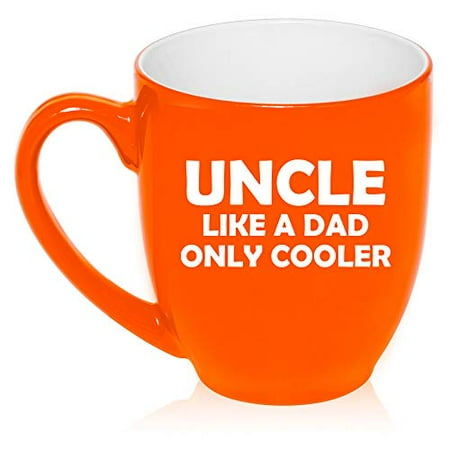 16 oz Large Bistro Mug Ceramic Coffee Tea Glass Cup Uncle Like A Dad Only Cooler Funny (Orange)
16 oz Large Bistro Mug Ceramic Coffee Tea Glass Cup Uncle Like A Dad Only Cooler Funny (Orange)