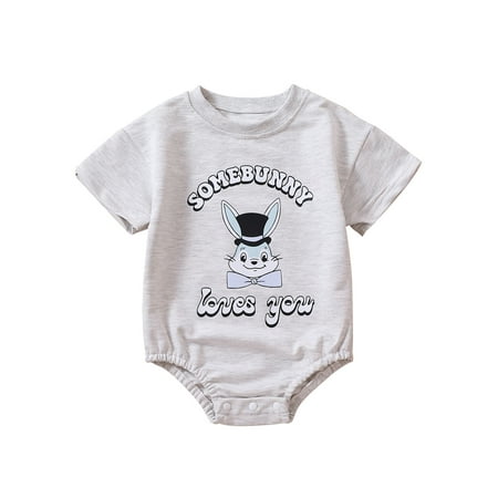 Arvbitana Infant Baby Boy Girl Easter Romper Short Sleeve Bunny Print Bodysuit One Piece Jumpsuit 0-18 M
Arvbitana Infant Baby Boy Girl Easter Romper Short Sleeve Bunny Print Bodysuit One Piece Jumpsuit 0-18 M