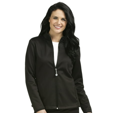 Med Couture Women s Performance Fleece Zip Front Scrub Jacket