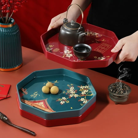 Fogcroll Tea Tray Chinese Style Washable Melamine Flower Pattern Table Serving Tray for Kitchen
Fogcroll Tea Tray Chinese Style Washable Melamine Flower Pattern Table Serving Tray for Kitchen