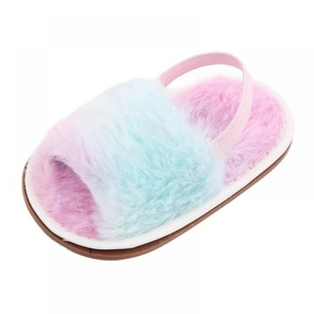 Baby Girls Sandals Coral Fleece Elastic Back Strap Flats Shoes Rubber Sole Slippers
Baby Girls Sandals Coral Fleece Elastic Back Strap Flats Shoes Rubber Sole Slippers