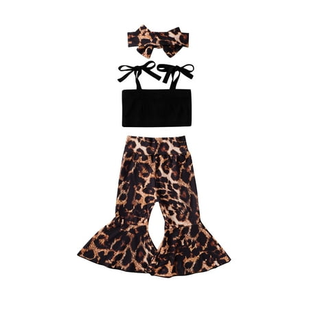 EYIIYE Baby Girl Solid Color Lace-Up Camisole and Leopard Flare Pants with Headband Suit 0-24M
EYIIYE Baby Girl Solid Color Lace-Up Camisole and Leopard Flare Pants with Headband Suit 0-24M