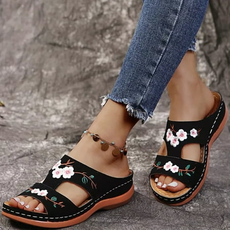 Leather Flower Embroidered Vintage Casual Soft footbed Orthopedic Arch-Support Sandals
Leather Flower Embroidered Vintage Casual Soft footbed Orthopedic Arch-Support Sandals
