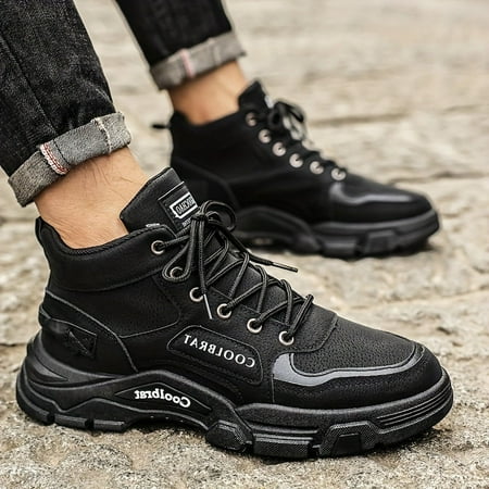 TUOBKE ‘s PU Work Boots High Top Non-slip Wear Resistant Lace-up Boots For Outdoor Walking Hiking Climbing
TUOBKE ‘s PU Work Boots High Top Non-slip Wear Resistant Lace-up Boots For Outdoor Walking Hiking Climbing